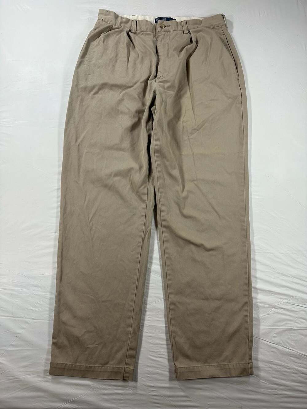 Vintage Polo Ralph Lauren Andrew Pants Mens 34/32 Beige Chinos Pleated